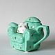Заказать Винтаж:  чайник виде кресло с подушкой. Fancy teapots. Ярмарка Мастеров. . Чайники винтажные Фото №3