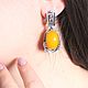 Earrings amber silver 925 ALS0033. Earrings. Sunny Silver. Online shopping on My Livemaster.  Фото №2
