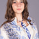 Гердан-галстук из бисера "Сакура". Колье. Бисер. Плетеный. Колье. Katrin Bitkovska. Интернет-магазин Ярмарка Мастеров.  Фото №2
