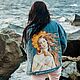 Рисунки на одежде Роспись джинсовки Куртка с принтом Боттичелли Венера, Куртки, Омск,  Фото №1