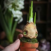 Куклы и игрушки handmade. Livemaster - original item A daffodil bulb in a pot. Handmade.