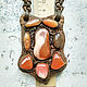 Order  Carnelian in leather beige. Marina Lambrozo leather and stone. Livemaster. . Pendant Фото №3