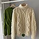 Jerseys: Women's oversize sweater in milk color unisex to order. Sweaters. Kardigan sviter - женский вязаный свитер кардиган оверсайз. My Livemaster. Фото №5