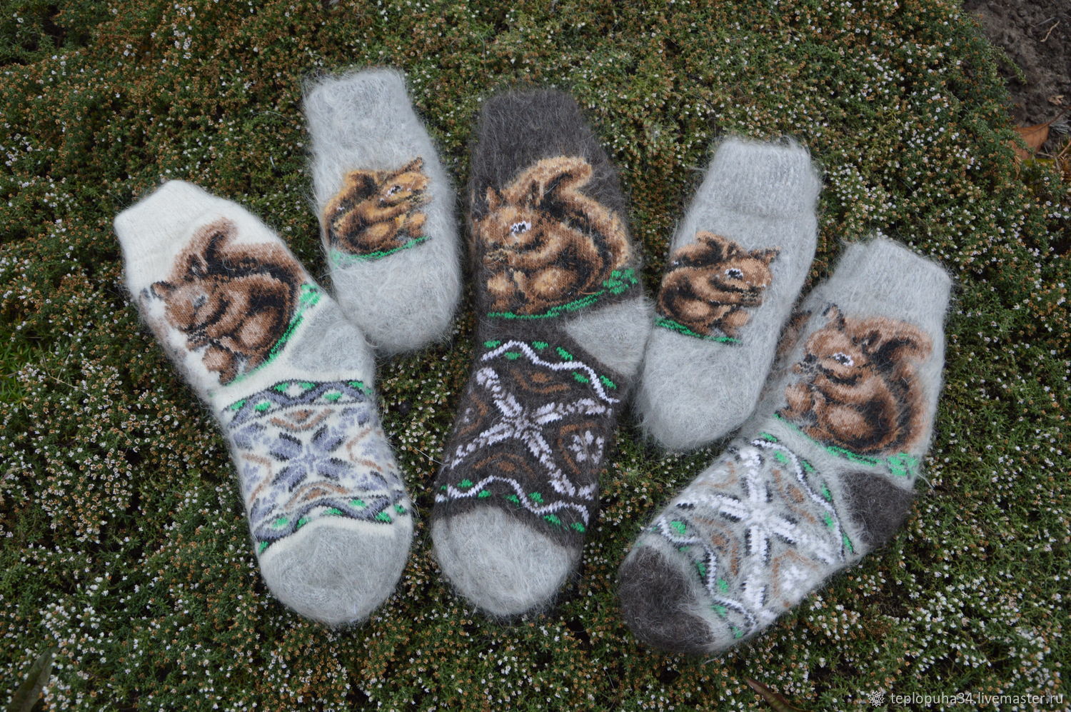  Set 'Forest squirrel' women's downy, Socks, Urjupinsk,  Фото №1
