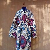 Одежда handmade. Livemaster - original item Quilted ikat kaftan. Uzbek chapan. boho coat. Handmade.