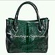 Bag genuine Python leather 'Emerald '. Classic Bag. Anastasia Suvaryan обувь ручной работы. Online shopping on My Livemaster.  Фото №2