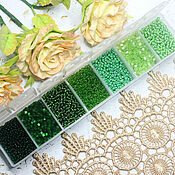 Материалы для творчества handmade. Livemaster - original item Set of Czech beads Green Preciosa 70 g. Handmade.