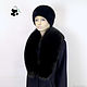 Fur detachable collar boa Fox fur. Black. Collars. Mishan (mishan). Online shopping on My Livemaster.  Фото №2