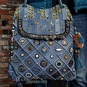 Сумки и аксессуары handmade. Livemaster - original item Backpack bag GENUINE LEATHER, with stones 