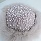 Fur Hat Pink Wedding Hat Fancy Hat For The Bride. Sombreros de la boda. ANLace studio. Online shopping on My Livemaster.  Фото №2