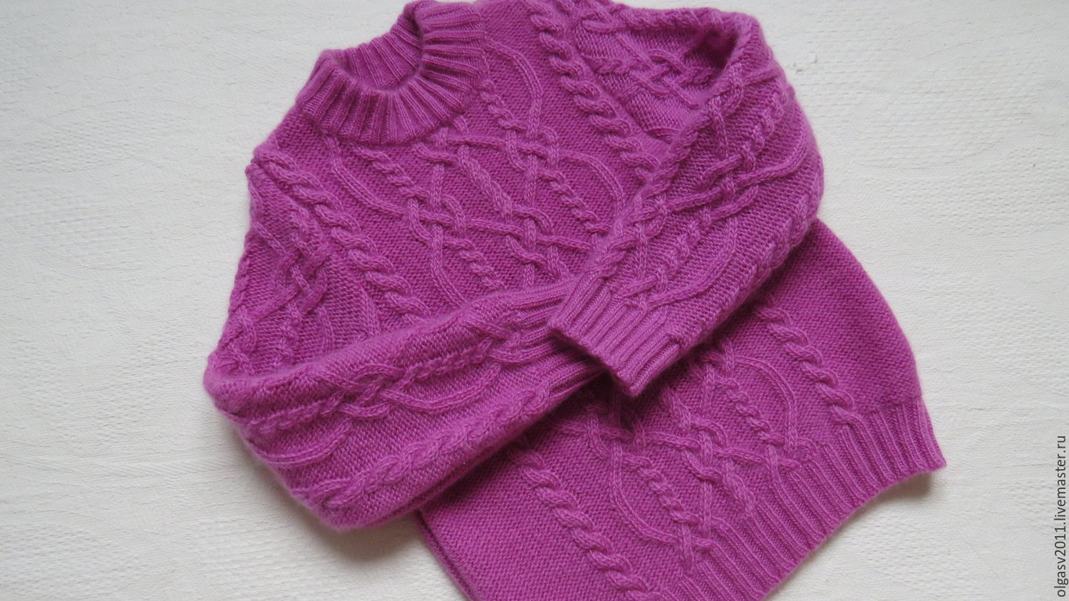 Кашемировый свитер для девочки "Pink", Свитеры и джемперы, Нововоронеж,  Фото №1