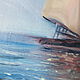 Painting A sailboat on the sea under the sun. Pictures. kdushi. My Livemaster. Фото №4