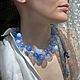 Украшение лэмпворк колье Небо из выдувного стекла. Колье. GlassBaker — украшения из стекла. Интернет-магазин Ярмарка Мастеров.  Фото №2