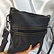 Джинсовая сумка "Мокрый асфальт". Сумка через плечо. Jeans bags by Anna. Ярмарка Мастеров.  Фото №4