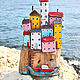 Морской мирок "Воспоминания о Чинкве Терре" driftwood. Статуэтки. KoLenki. Интернет-магазин Ярмарка Мастеров.  Фото №2