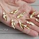 The twig in the bride's hairstyle. Hair Decoration. Кристальная веточка - Crystal twig (Crystal-twig). My Livemaster. Фото №6