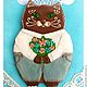 Gingerbread cat with a bouquet . Gingerbread for March 8, gingerbread for Birthday. Gingerbread Cookies Set. sweets for joy (galinadenisenko). My Livemaster. Фото №4