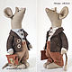 Mouse "Boss", rag toys, gift to the boss. Tilda Toys. CountryKids - doll with a soul. Online shopping on My Livemaster.  Фото №2