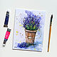 Watercolor painting Lavender in a pot Still life with flowers. Pictures. artwatercolor. Online shopping on My Livemaster.  Фото №2