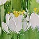 Order Oil painting with delicate white flowers. White tulips. Zabaikalie. Livemaster. . Pictures Фото №3