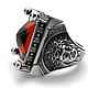 Заказать Кольцо из серебра "Faith" AZR-083RD. Blacksilver. Ярмарка Мастеров. . Кольца Фото №3