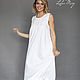 Cotton Flower nightgown made of Italian cambric white, Nightdress, Moscow,  Фото №1