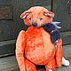 Лис тедди Иннокентий. Мягкие игрушки. Family Toys (семейный магазин). Ярмарка Мастеров.  Фото №5