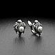 Серьги Осьминоги с жемчугом. Серьги классические. AlexFox Jewelry. Ярмарка Мастеров.  Фото №4