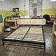 Кровать из дуба с изголовьем из ротанга. Кровати. Гусаров: Столярная Эстетика. Интернет-магазин Ярмарка Мастеров.  Фото №2