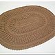 Order Knitted openwork oval rug made of cord to buy. knitted handmade rugs (kovrik-makrame). Livemaster. . Carpets Фото №3