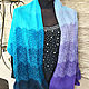 Order Stole Scarf Cape all season knitted cotton. Jewelry and accessories by IRIS. Livemaster. . Wraps Фото №3