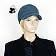 Women's cap baseball cap. 100% wool. Seven colors. Baseball caps. Mishan (mishan). Online shopping on My Livemaster.  Фото №2