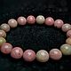Bracelet made of natural Pink Rhodonite. Bead bracelet. oko-siriusa. Online shopping on My Livemaster.  Фото №2
