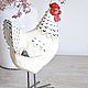 Chicken Provence made of concrete with painting on metal legs. Figurines. Decor concrete Azov Garden. Online shopping on My Livemaster.  Фото №2