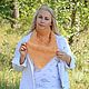 Order Bacchus: Down scarf-bactus-knitted shirt front for women. Down shop (TeploPuha34). Livemaster. . Bactus Фото №3