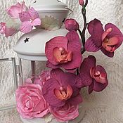 Ободок с розой из фоамирана "Розовая мятность")
