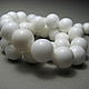 White agate beads 10mm smooth ball. Beads1. Elena (luxury-fittings). Online shopping on My Livemaster.  Фото №2