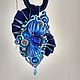 Pendant and earrings-brush 'Blue velvet'. Jewelry Sets. elenshabaev (elenshabaev). Online shopping on My Livemaster.  Фото №2