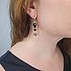 Серьги «Black lily». Серьги классические. Olga Kokina_jewelry. Интернет-магазин Ярмарка Мастеров.  Фото №2