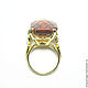 A spectacular gold ring with a large luxurious 27.7 ct citrine and cubic Zirconia!     Handmade.
