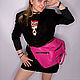 Waist bag pink with leopard large. Waist Bag. Lollypie - Modiste Cat. Online shopping on My Livemaster.  Фото №2