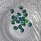 Опал синтетический, Овал кабошон (сине-зеленый) 10 х 8, Кабошоны, Москва,  Фото №1