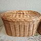 Oval basket from willow twigs with lid. Basket. Elena Shitova - basket weaving. Online shopping on My Livemaster.  Фото №2