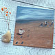 'Tea and seagulls' acrylic (sea, landscape, nature), Pictures, Korsakov,  Фото №1