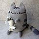 Кот Пушин (Pusheen) с подружкой мышкой. Мягкие игрушки. Elena-igrush. Ярмарка Мастеров.  Фото №6