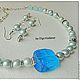 Колье "Blue Hawai" с жемчугом и аква кварцем фриформ. Колье. Farfalla Design by Olga Kadaner. Ярмарка Мастеров.  Фото №5