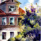  Солигалич Старый дом с сиренью, Картины, Москва,  Фото №1