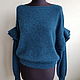 Feminine mohair petrolle blouse with Alpaca, Sweater Jackets, Moscow,  Фото №1