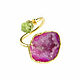 Ring with peridot and agate, ring with two peridot stones. Rings. Irina Moro. Online shopping on My Livemaster.  Фото №2