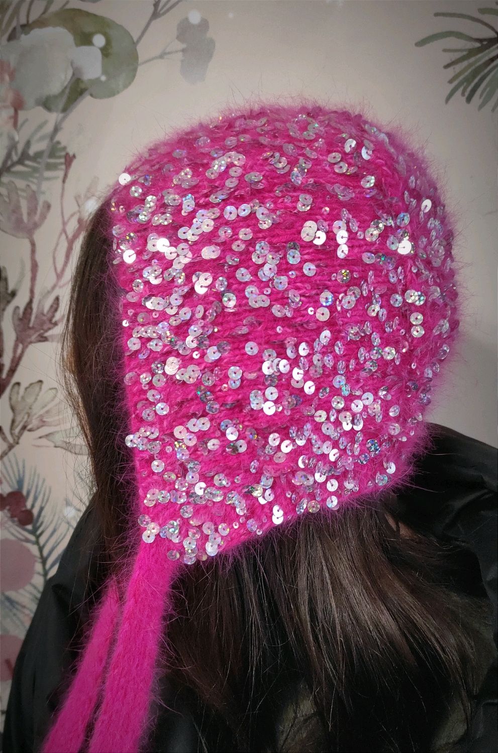 Чепчик фуксия с пайетками голография купить в интернет-магазине Ярмарка ...